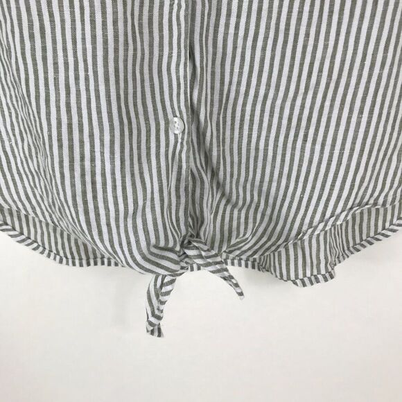 Tommy Bahama Knot Front Button Down Top Women's Small Sleeveless Striped Summer - Picture 5 of 10